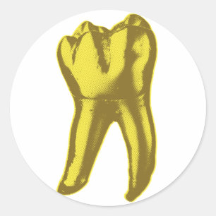 Adesivo Dente Dourado