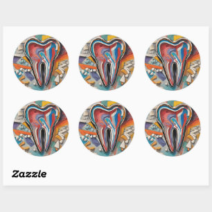 Adesivo Dente multicor