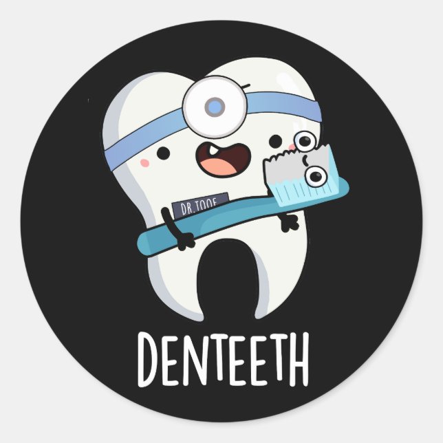 Adesivo Denteeth Engraçados Dentes Engraçados Pun Escuro B (Frente)