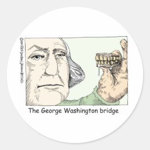 Adesivo Dentes de George Washington Presentes Engraçados e
