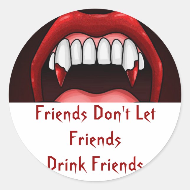 Adesivo Dentes de Halloween de Vampiro (Frente)