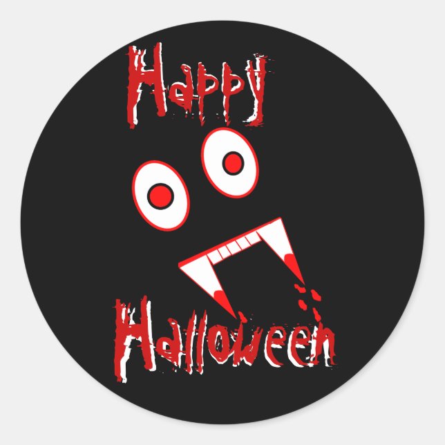 Adesivo Dentes de vampiro do Halloween (Frente)