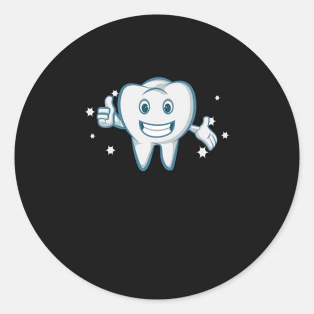 Adesivo Dentes Engraçados Dentes Dentários Humor Dentista  (Frente)