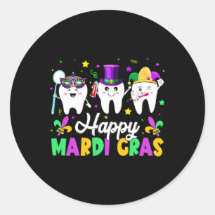 Adesivo Dentes Engraçados Feliz Mardi Gras Dentista Dental