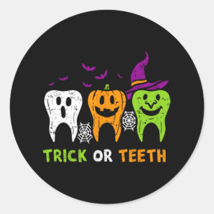 Adesivo Dentilação De Halloween De Esquadrão Dental Engraç