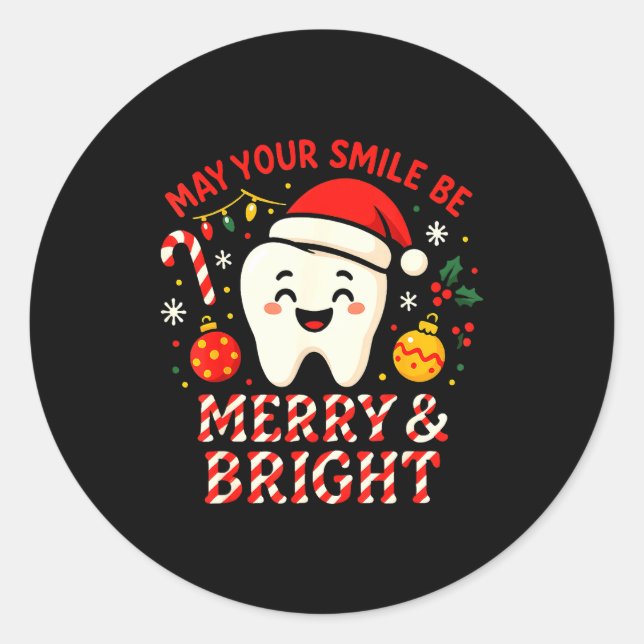 Adesivo Dentist Merry Christmas May Your Smile Be Merry An (Frente)