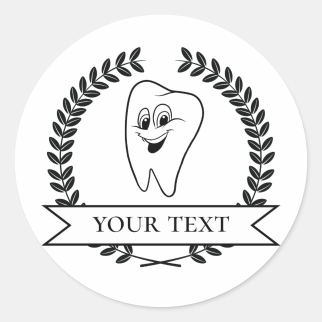 Adesivo Dentist Tooth Certificate Sticker para Doentes (Frente)