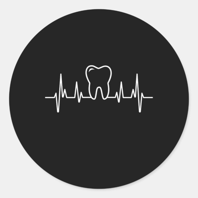 Adesivo Dentista Batimento Cardíaco Dente Dente Dente Dite (Frente)