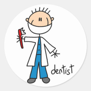 Adesivo Dentista Boneco de Palito