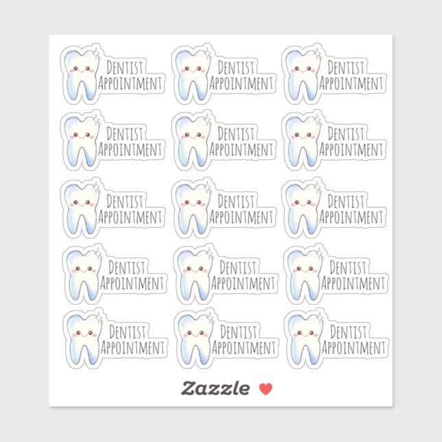 Adesivo Dentista Compromisso Dente (Folha)