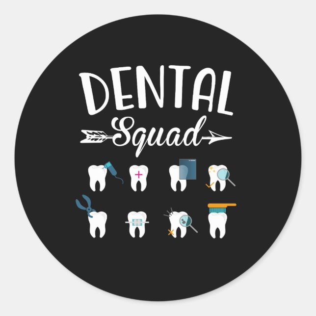 Adesivo Dentista Dental Squad Estudante (Frente)