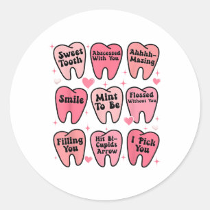 Adesivo Dentista dentária do Namorados feliz Engraçado