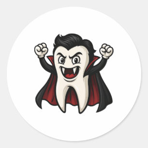 Adesivo Dentista dentário engraçado do Dia das Bruxas