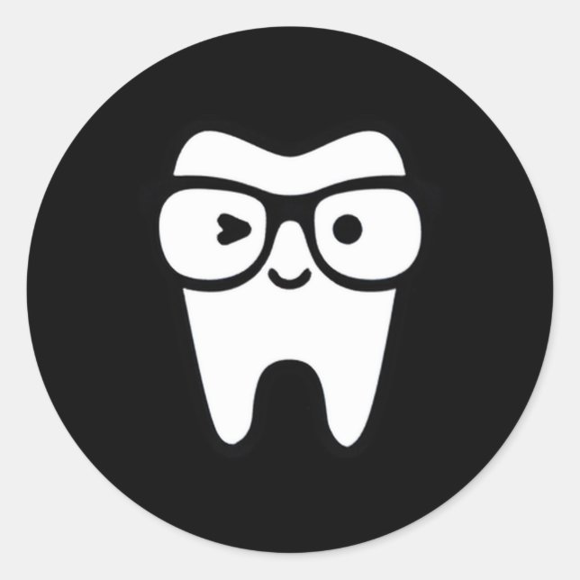 Adesivo Dentista Dentista Dente Dentária Adormecente (Frente)