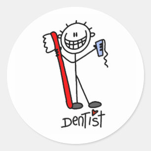 Adesivo Dentista Figura de Palito Básica