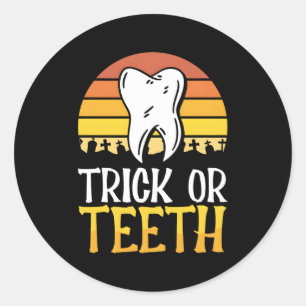 Adesivo Dentista Halloween Trick Ou Tratar Dental Assistan