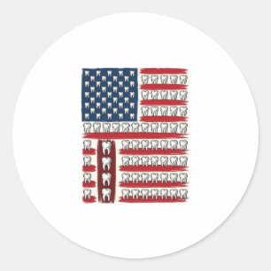 Adesivo Dentista Patriótico Bandeira do Dente