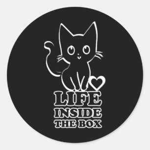 Adesivo Dentro da Vida na Caixa - Gato Gatinho Preto