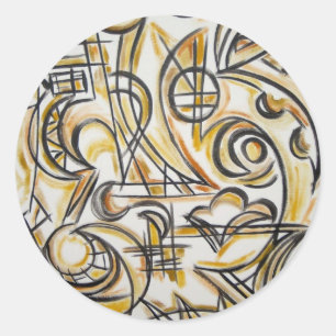 Adesivo Dentro do Labirinto - Pintada a Mão de Arte Modern