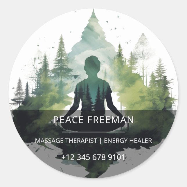 Adesivo Dentro do Silêncio | Meditação na Floresta (Frente)