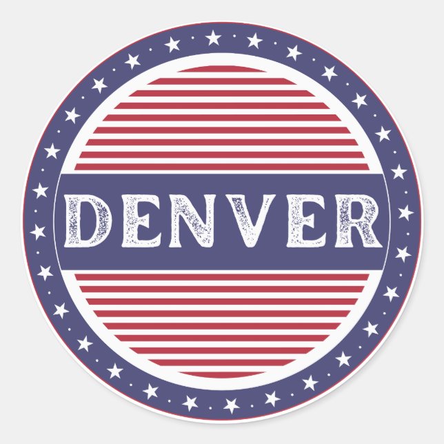 Adesivo Denver City Pride Emblem – American Identity (Frente)