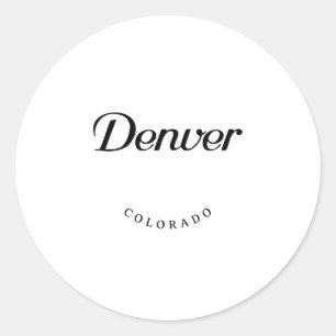 Adesivo Denver Colorado Black Font