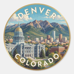 Adesivo Denver Colorado Capitólio Montanha 🏔