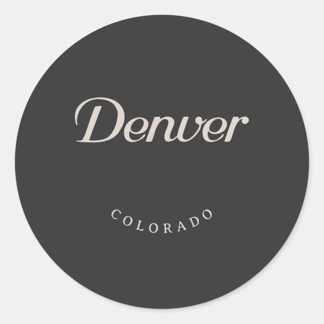 Adesivo Denver Colorado White Font (Frente)