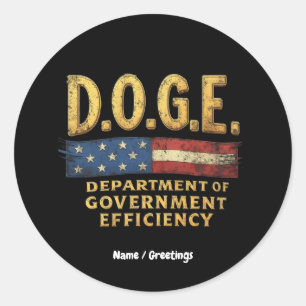 Adesivo Departamento de Eficiência do Governo do DOGE