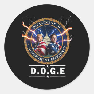 Adesivo Departamento de Eficiência do Governo Trump 47t