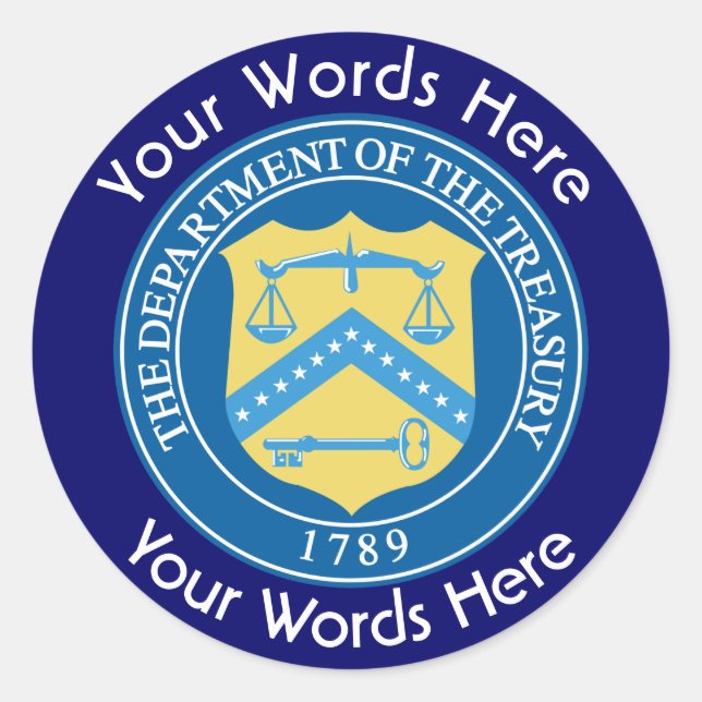 Adesivo Departamento do Tesouro dos EUA (Frente)