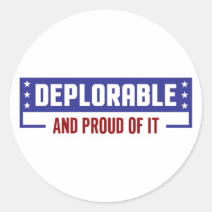 Adesivo Deplorável orgulhoso