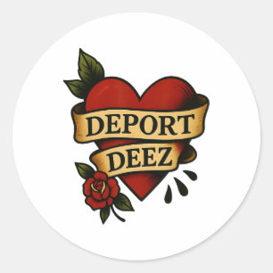 Adesivo Deport Deez Ice Deportação Protesto Imigração Ca