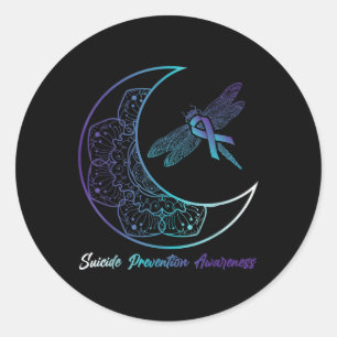 Adesivo Depressão Suicida Prevenção de Dragonfly Lua