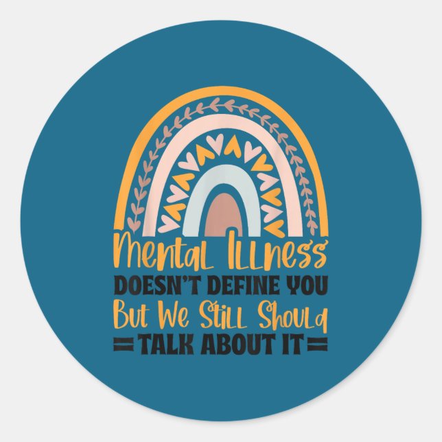Adesivo Depression Mental Illness Mental Health Awareness  (Frente)