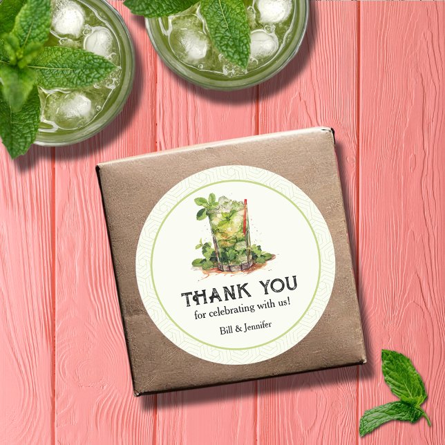 Adesivo Derby Água-forte de Hortelã Julep (Watercolor Mint Julep Talk Derby to Me Round Stickers - 2 sizes available)