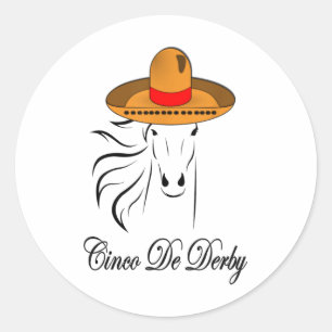 Adesivo Derby Party Cinco De Mayo Horse Racing Sombrero Me