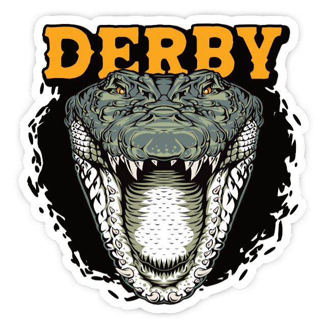 Adesivo Derby, Western Australia Crocodile Sticker (Derby Western Australia crocodile sticker)