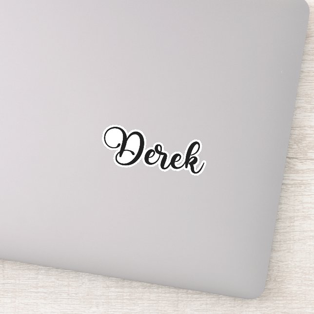 Adesivo Derek Name - Caligrafia manuscrita (Detalhe)