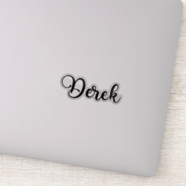 Adesivo Derek Name - Caligrafia manuscrita