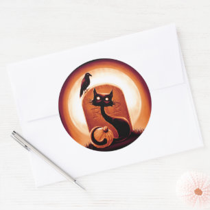 Adesivo Derpy Halloween Cat por Tombstone