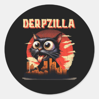 Adesivo Derpzilla Funny Derpy Giant Cat Kitten City