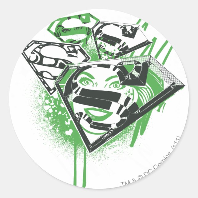 Adesivo Derramares Verdes Supergirl (Frente)