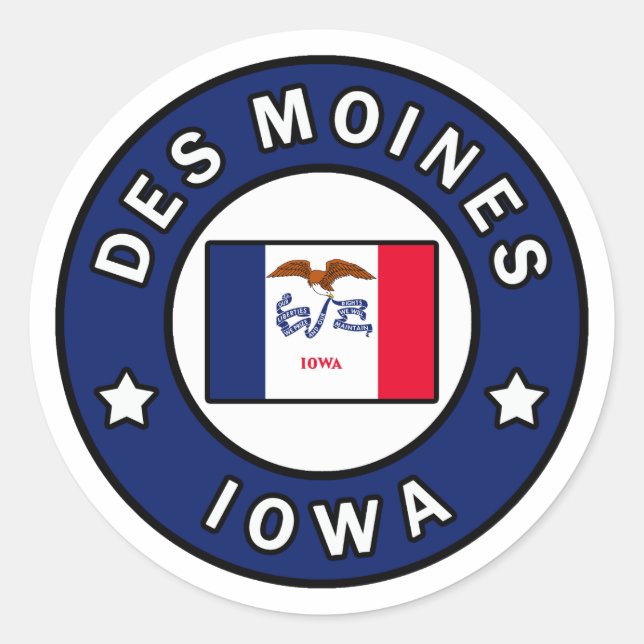 Adesivo Des Moines Iowa (Frente)