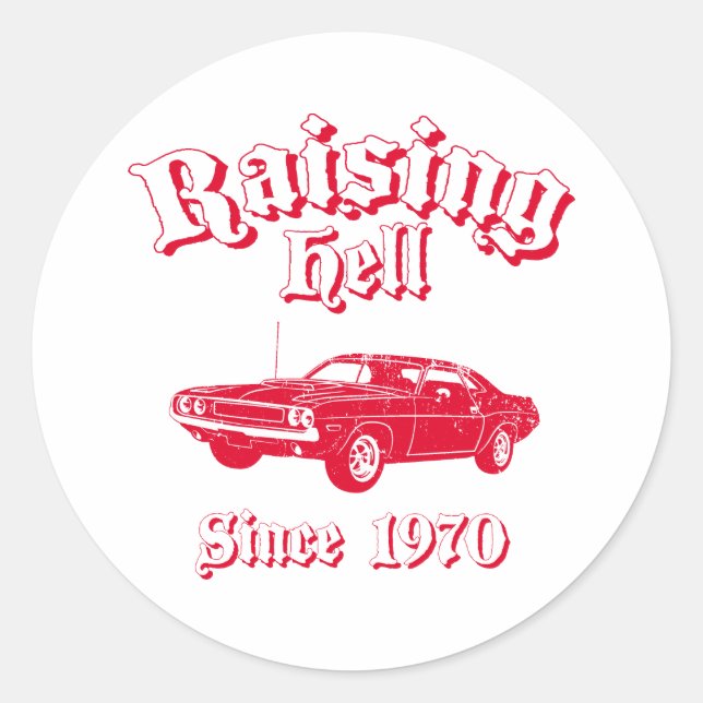 Adesivo Desafiador Dodge Hemi 1970 (Frente)