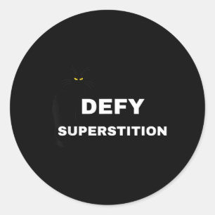 Adesivo Desafiar Superstição Gato Preto Assustador Diversã