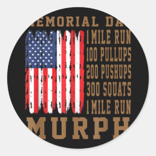 Adesivo desafio memorial dia de trabalho americano Murph