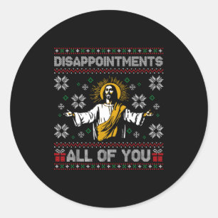 Adesivo Desapontamentos Todos Vocês Jesus Natal Suéter Fei