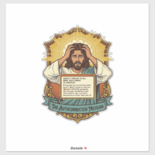 Adesivo Desastre de Autocorreção de Erro de E-mail de Jesu