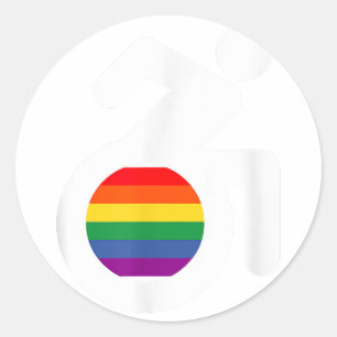 Adesivo Desativado e cadeira de rodas Gay LGBT
